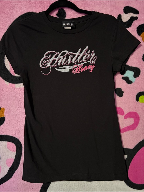 Hustler Hollywood Tops - Hustler Hollywood Black Tee with back wings